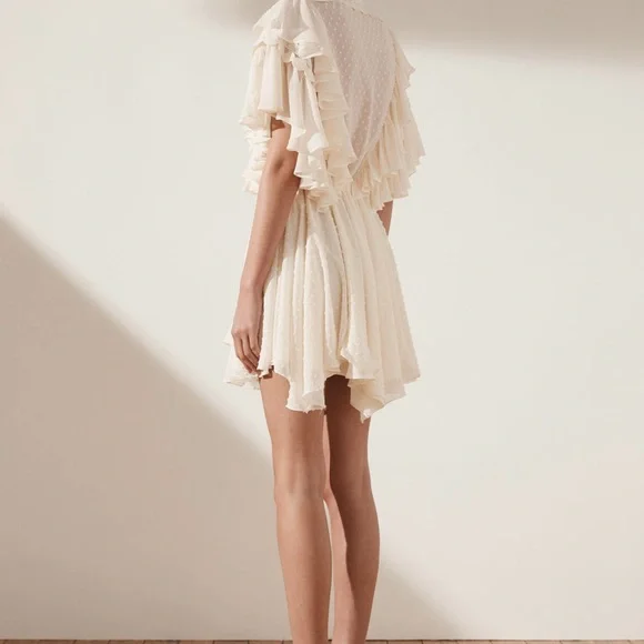 STELLA RUFFLE DRAWSTRING MINI DRESS
NWOT - Picture 3 of 8